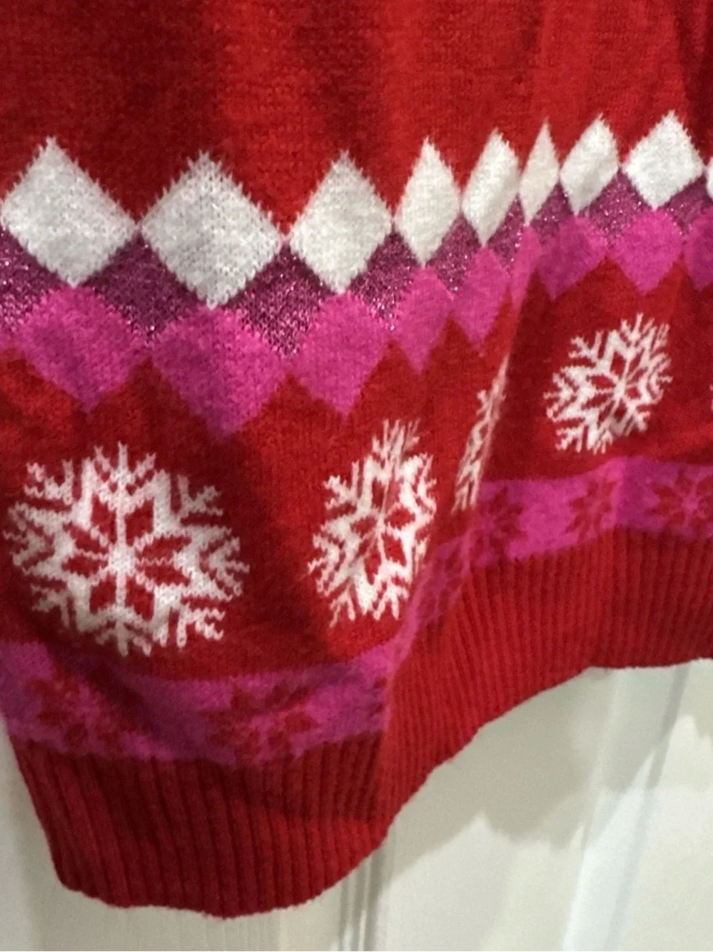 Hello Kitty Sanrio Girls Holiday Sweater Dress Red Christmas Size L 10/12